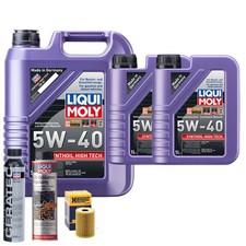Motoröl 5W40 LIQUI MOLY Synthoil High Tech 7L+HENGST Ölfilter +Spülung +Cera Tec