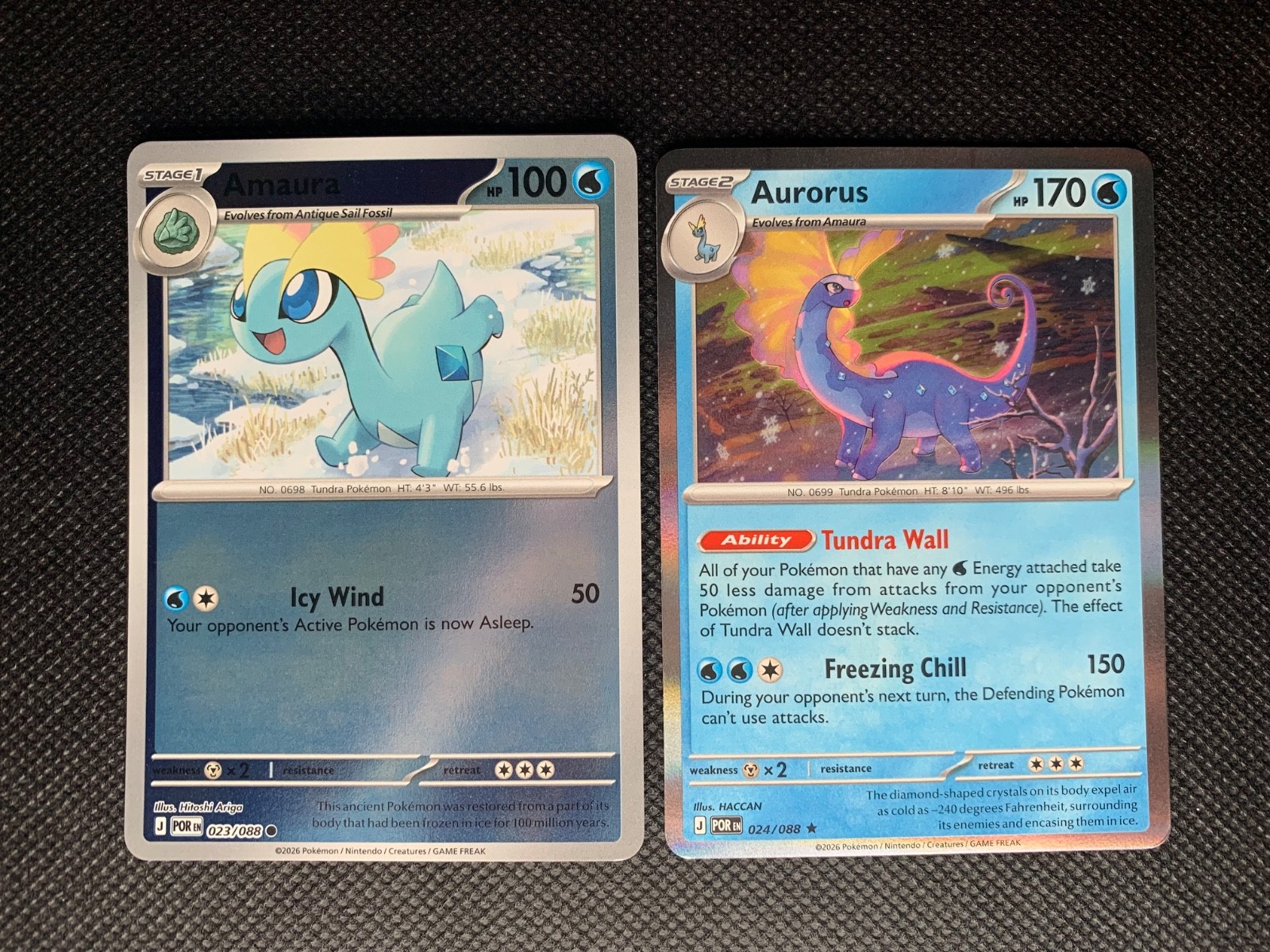 Pokémon Perfect Order Set Amaura 23 (C/RH), Aurorus 24 (R/RH)
