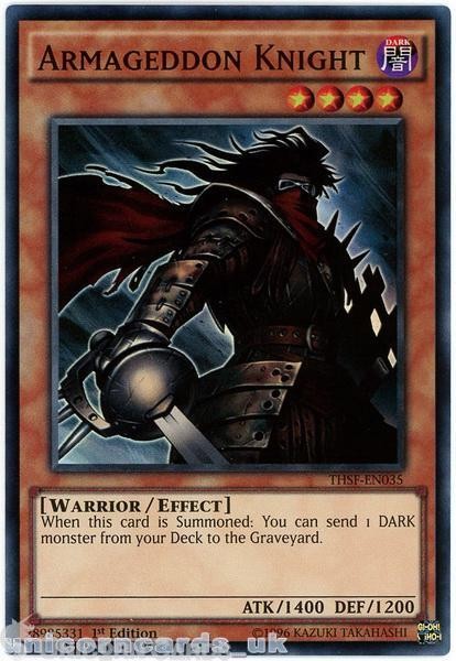 THSF-EN035 Armageddon Knight Super Rare 1st Edition Mint YuGiOh Card