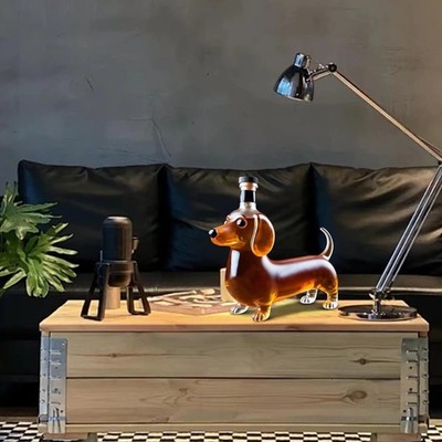 Dackel Hund Form Glas Whisky Dekanter Schnapsflasche Tier Statue Qualität
