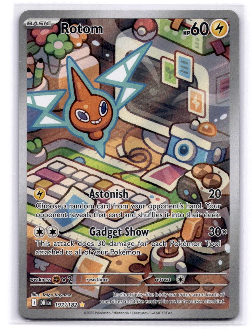 Rotom Illustration Rare SV10: Destined Rivals 197/182 LP-NM