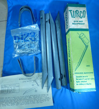 Turco Metal Swing Set Anchors 4 New In Box For 2" Or 2.5" Tubing 1970's 2850
