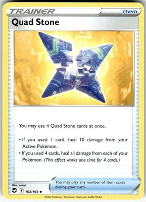 Quad Stone 163/195 Uncommon Silver Tempest Pokemon Near Mint