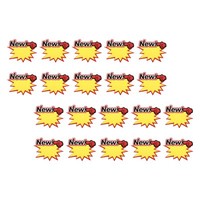 "200 StüCk Einzelhandel Star Burst Schilder 3,5\"X2,8\" Etiketten,Gelb (Neu)"