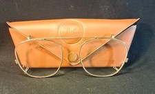 Vintage Clip-on RayBan Glasses  Leather Case Bausch  Lomb B L 46