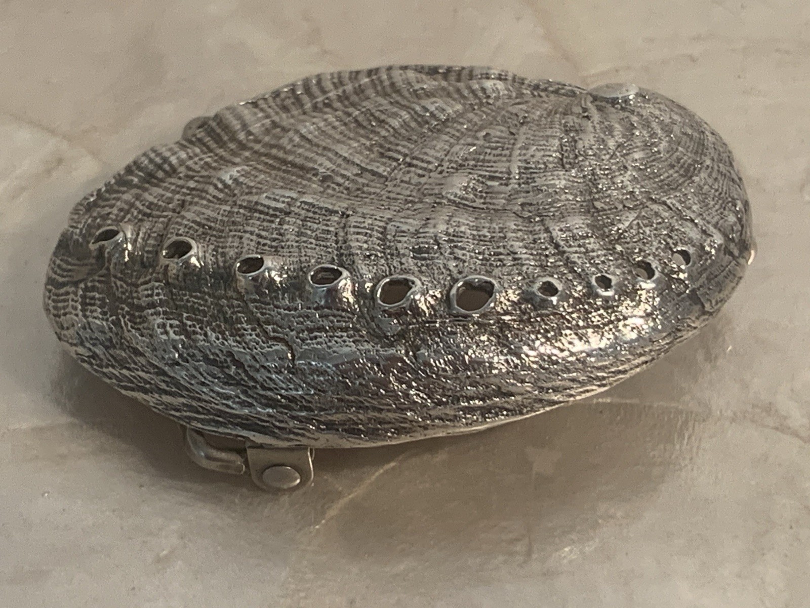 Solid Sterling Silver ABALONE Sea Shell BELT BUCK… - image 9