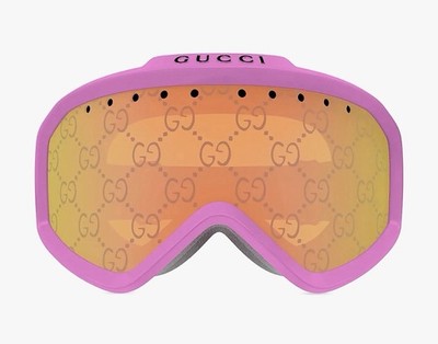 Gucci Ski Mask Goggles / Sunglasses Pink Multi Color Snowboarding Authentic