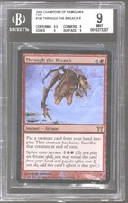 Magic MTG Champions of Kamigawa FOIL Through the Breach BGS 9 NEAR MINT NM