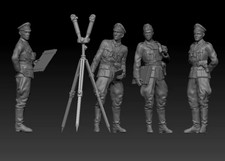 3D Printing 1/72 German Soldier 4PC Model Unpainted