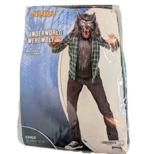 Espíritu Halloween Inframundo Hombre Lobo Disfraz Niño Grande 12-14 Camisa Máscara Lobo