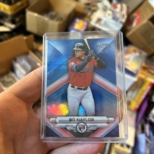 2023 Bowman Sterling Bo Naylor Blue Refractor RC Rookie /25 Guardians