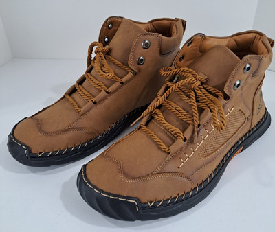Salkin 2317/43 Mens US 10 Barefoot Shoes Brown Leather Casual Lace Up Sneakers