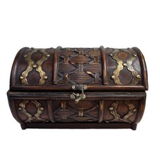 Pirate Treasure Chest Tropical Tiki Bar Beach Home Office Nautical Coastal Decor