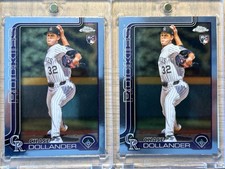 (2) 2025 Topps Chrome Update Chase Dollander #USC18 RC Rookie cards Rockies