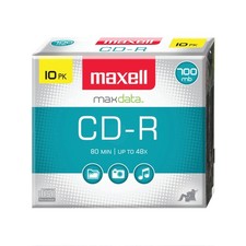 Maxell   MAX648210, CD Recordable Media - 10-pack with jewel case 
