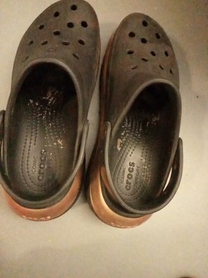 Croc Gold Sandals High Heels 44 Schwarz
