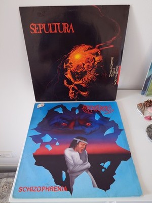 Sepultura Schizophrenia (1987) & Beneath The Remains (1989) Vinyl Roadracer