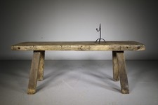 Honest Georgian English Antique Oak Pig Bench Table