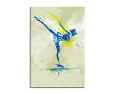 60x90cm Eiskunstlauf I SPORTBILDER Splash Art Wandbild Aquarell Art