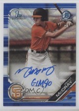 2019 Bowman Draft Chrome Pick Blue Wave Refractor 47/150 Grant McCray Auto s3g