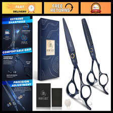 Professional Hair Cutting Scissors Kit - Ultra Sharp 6.7" Stainless Steel Shears