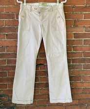 Vtg 90s/Y2K Abercrombie Khaki Chino Size 4 Low Rise Preppy Distressed Cuffed