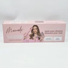Mermade Interchangeable Blow Dry Brush Pink 3 in 1 Hair Styler