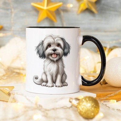 Süßer flauschiger Hund Unisex 11 Unzen Keramiktasse Shih Tzu Haustier Hundeliebhaber Geschenk