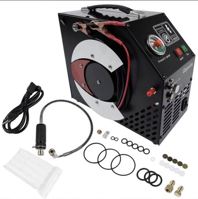 Geluoxi Portable Air Compressor 4500PSI OR 30Mpa PCP air Compressor 350w 12v DC
