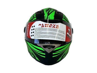 Neon High-Vis Integralhelm Motorradhelm Large - Ultrahell Sicherheit Fahrausrüstung