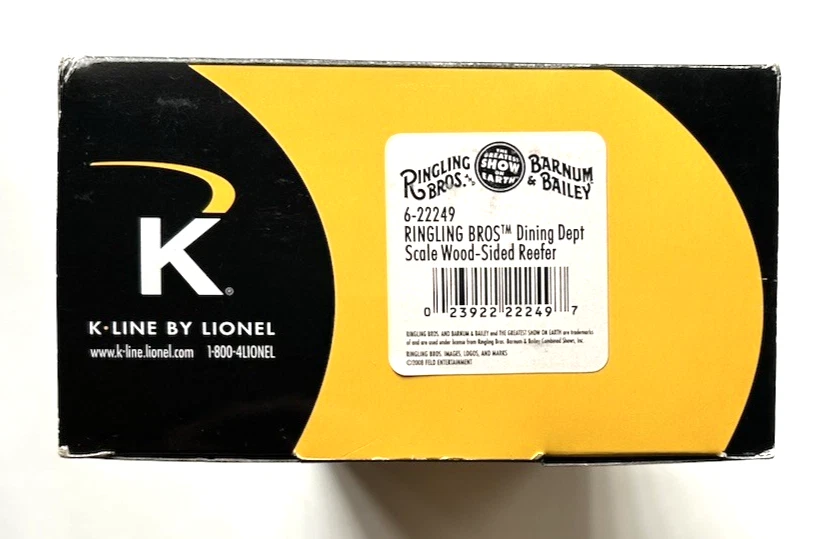 K-LINE RINGLING BROS DINING DEPT SCALE WOOD-SIDED REEFER #6-22249 - Image 2 of 4