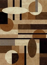 Home Dynamix Tribeca 5376-500 Brown Accent Rug - 3' 3" x 4' 7"