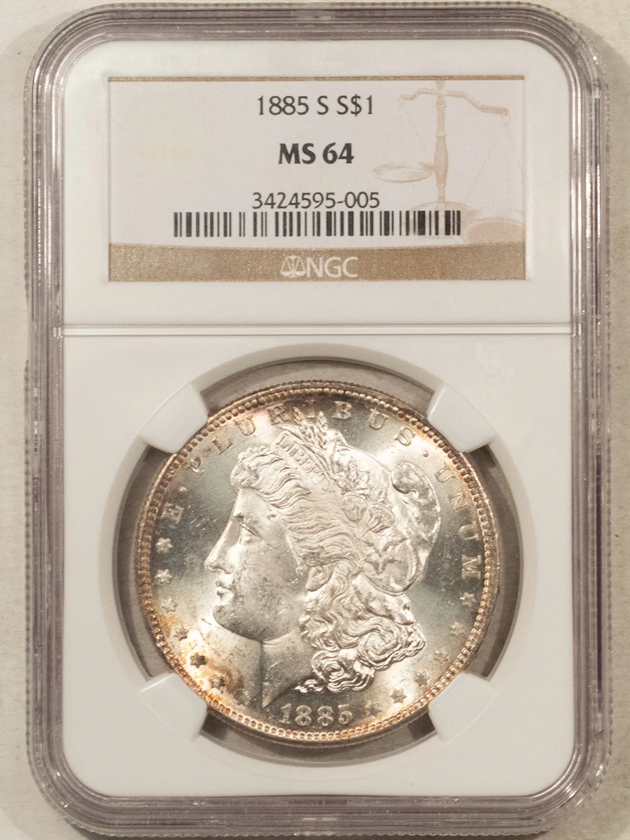 Uncirculated Silver 1885 Year Morgan US Dollars (1878-1921) for