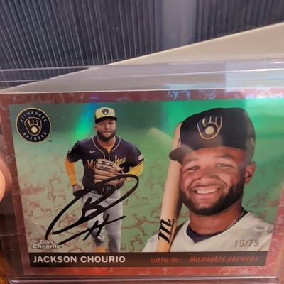 2025 Topps Chrome Platinum JACKSON CHOURIO ROSE GOLD TOILE REFRACTOR /75