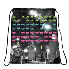 Space Invaders Cinch Bag