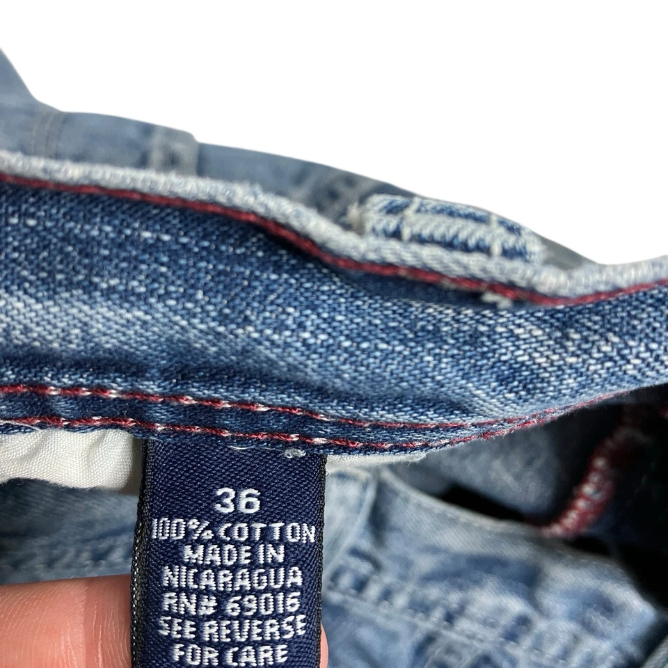 Y2K Consensus Shorts Mens 36 Blue Loose Carpenter Denim Work Thrash Skater Chore - Image 4 of 4