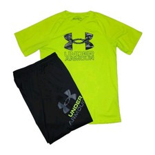 Under Armour Youth XL Athletic Shorts And Logo T-shirt Outfit