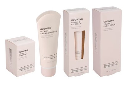 Global Beauty Care Glowing Skincare Collection: vitamin C skin cream, facial cle