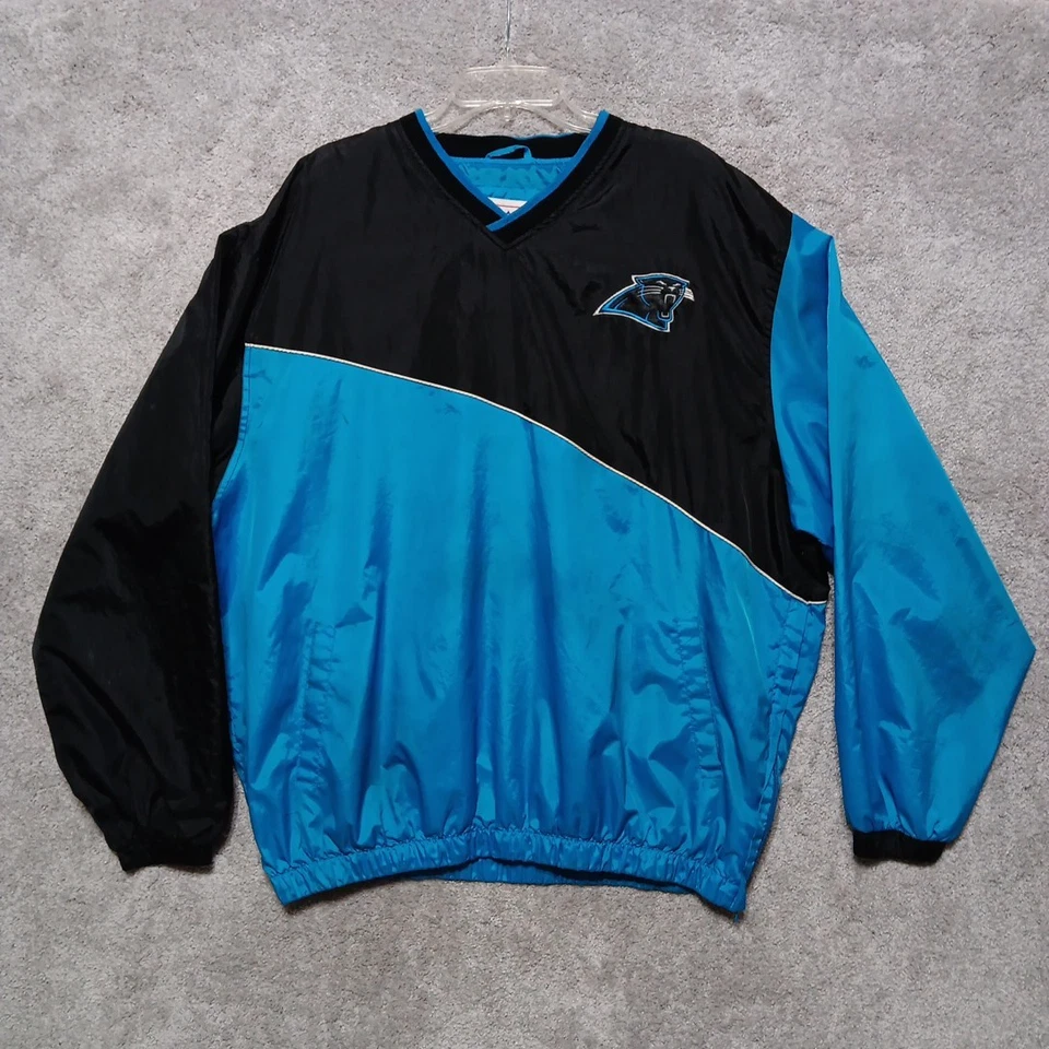 Chaqueta cortavientos vintage Carolina Panthers para hombre 2XL XXL azul cremallera lateral golf NFL Foto 2 de 4