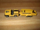 VINTAGE YELLOW 1978 LESNEY MATCHBOX JEEP AND GLIDER TRANSPORTER TRUCK