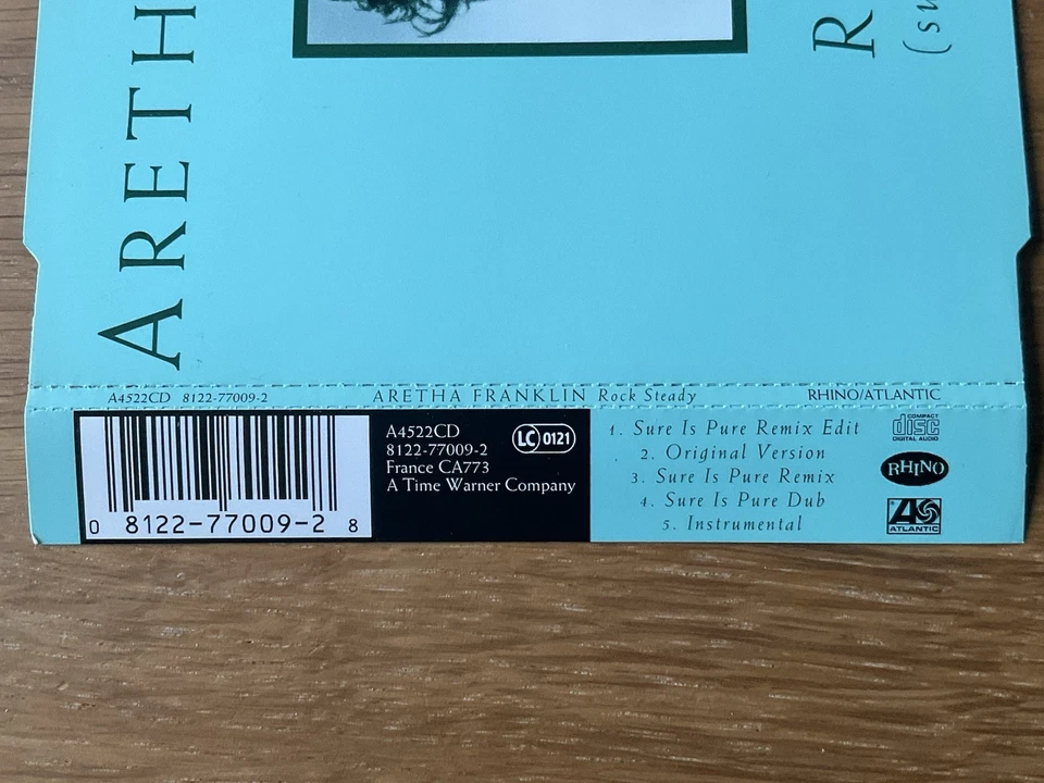 Aretha Franklin CD Rock Steady Sure Is Sure Remix Rhino Atlantic Records - Image 2 of 4
