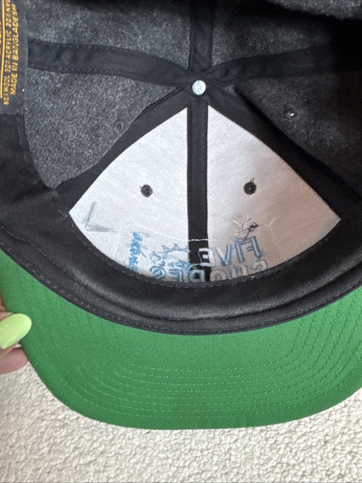 Five Shores Brewing Patch Snapback Hat Cap-Wool B… - image 8