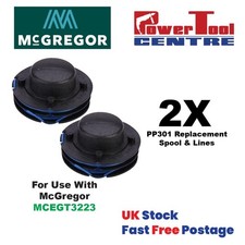 McGregor MCEGT3223 (7269703) Spool & TWIN Line For Strimmer Trimmer Fast Post x2