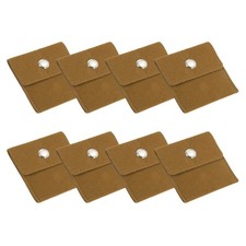 8Pcs 3x3 Inch Jewelry Pouches Velvet with Snap Button for Rings Yellow
