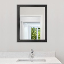 Rectangular Wall Mirror Black Bathroom Mirror 16" x 20" Wall Mirror for Entry...