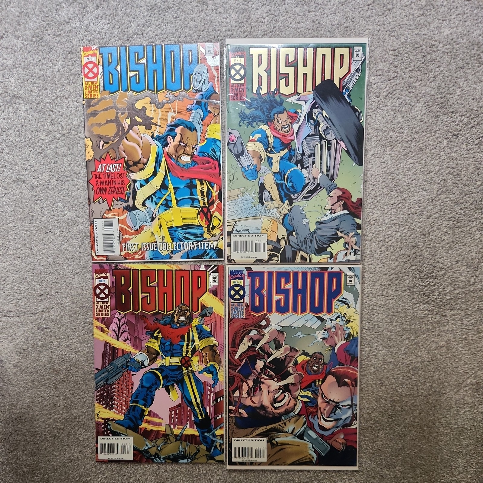 BISHOP #1-4 X-Men Limited Series Marvel Comics 1994 Complete Set of 4 NM