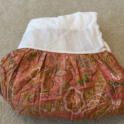 Ralph Lauren Village Mews Paisley Bedskirt Queen Dust Ruffle Pink Red Green Blue