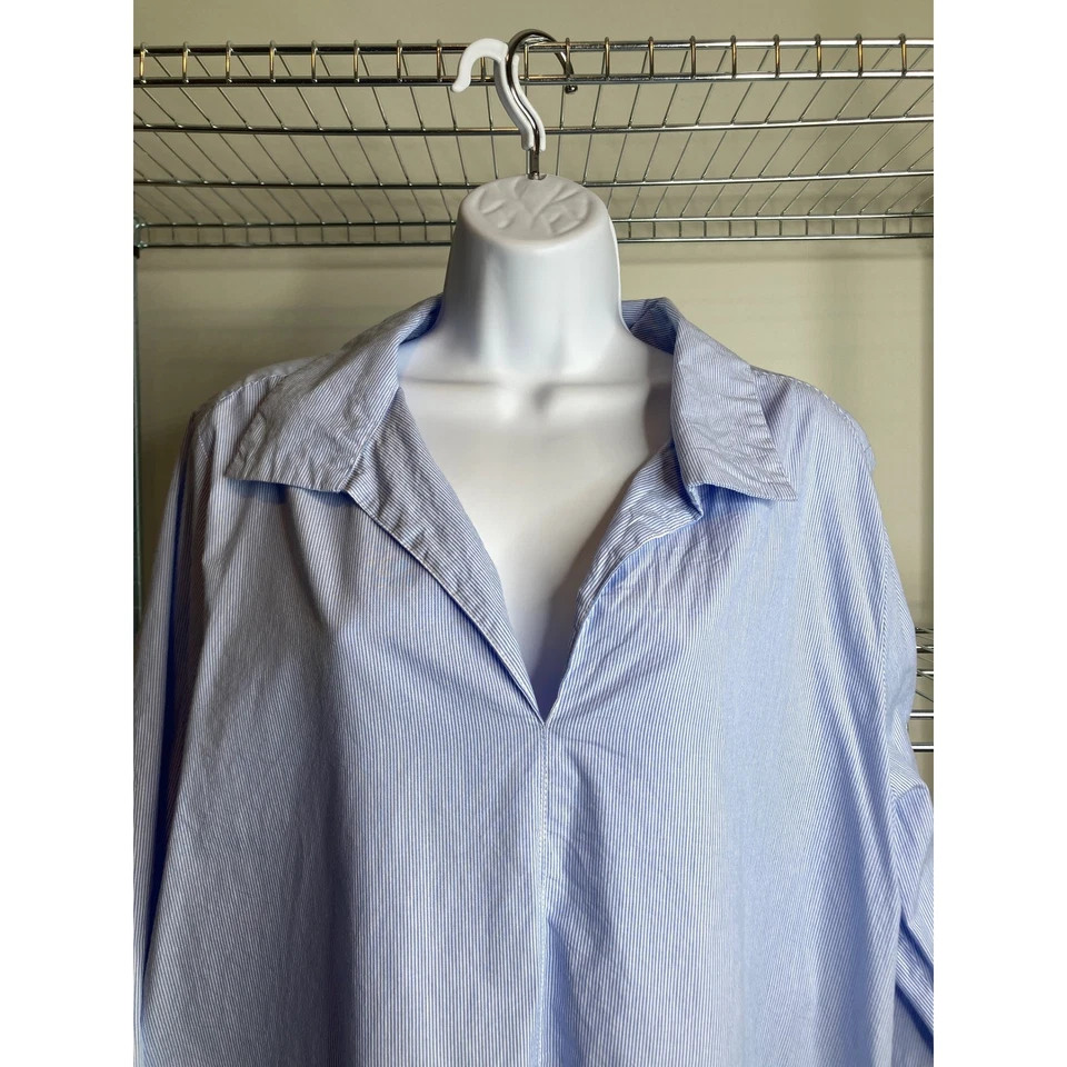 Top túnica Tuckernuck para mujer azul manga larga talla XL Old Money Coastal Nantucket Foto 3 de 4