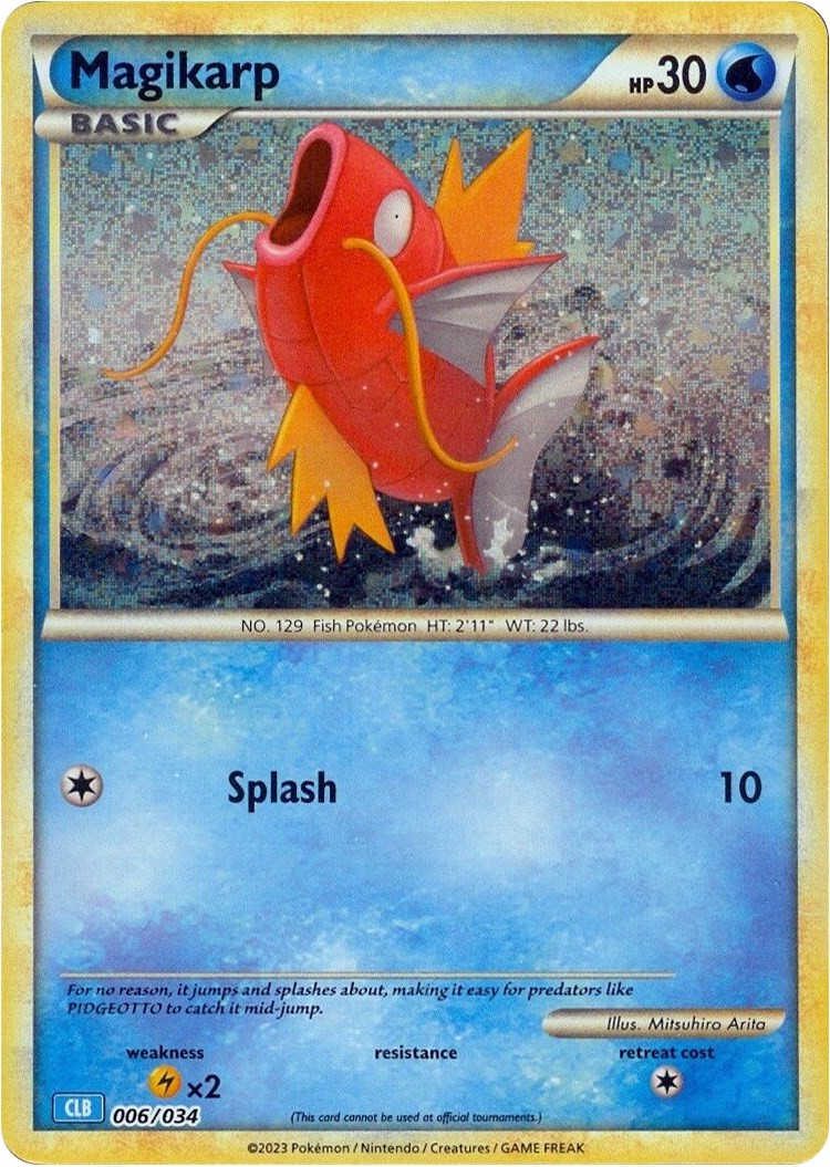 Holofoil Magikarp - 006/034 - NM - Trading Card Game Classic