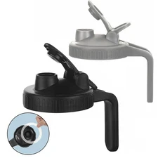 2Pack Plastic Mason Jar Pour Spout Lids w/ Handle for Regular Mouth Airtight Lid